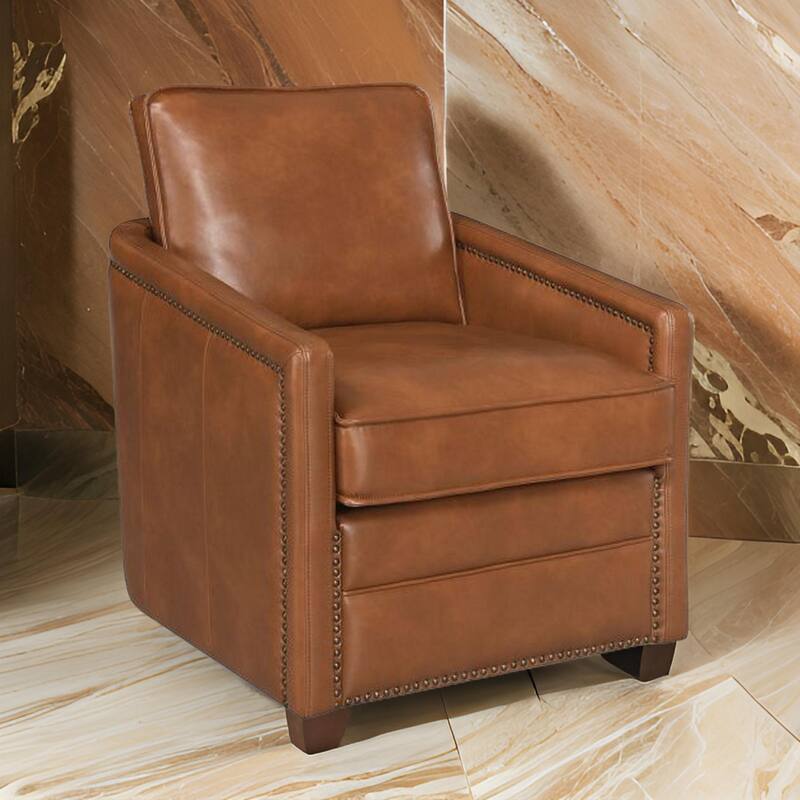Roco 34 Inch Accent Chair with Swivel, Faux Leather Upholstery, Brown