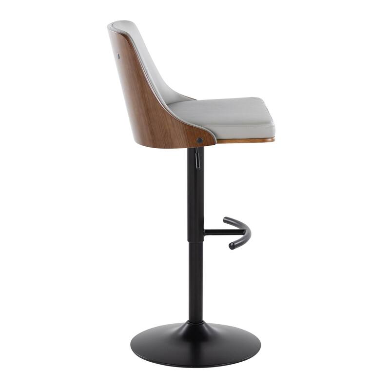 Carson Carrington Oscar Adjustable Bar Stool with Rounded T Footrest (Set of 2)