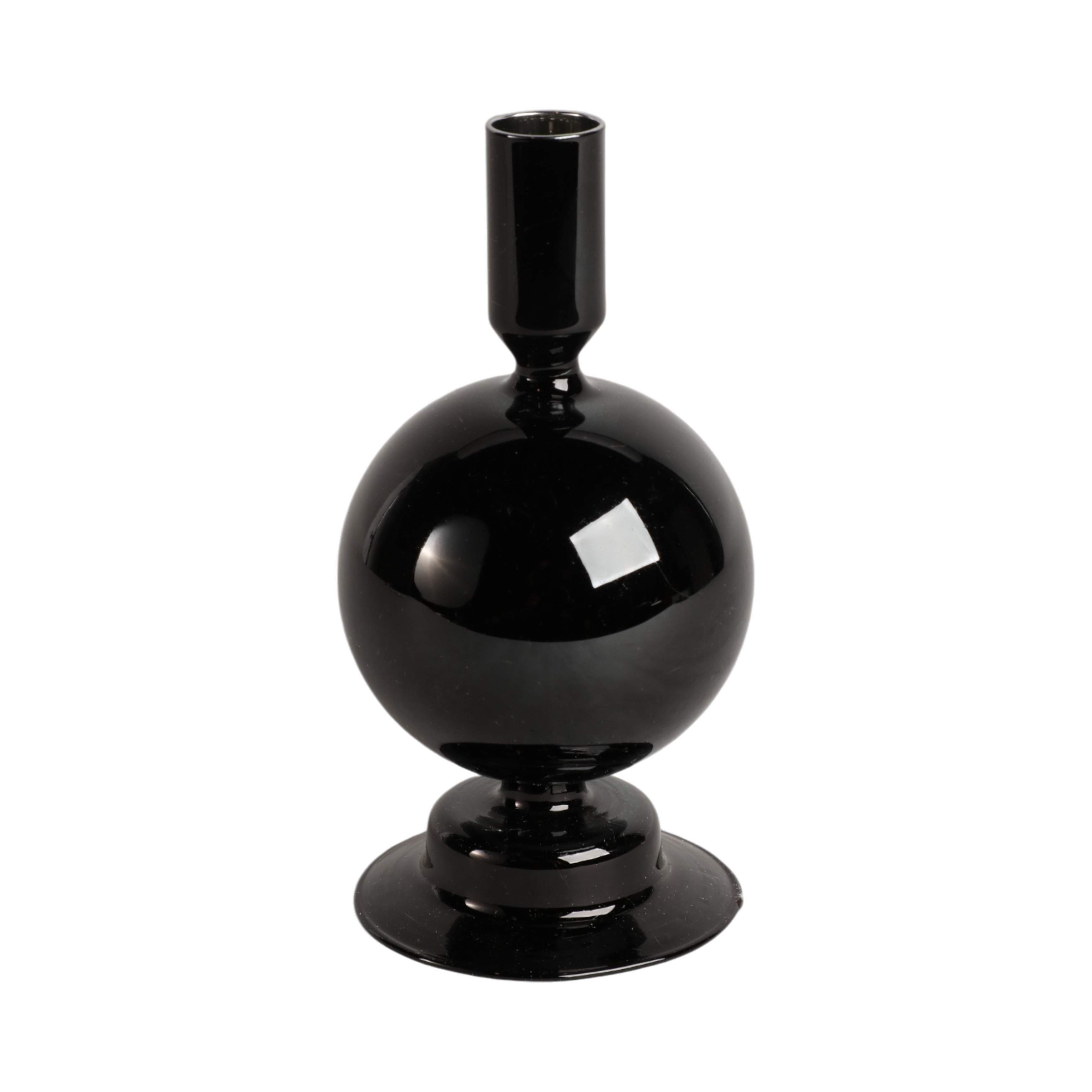 Glass Modern Bubble Taper Candle Holder