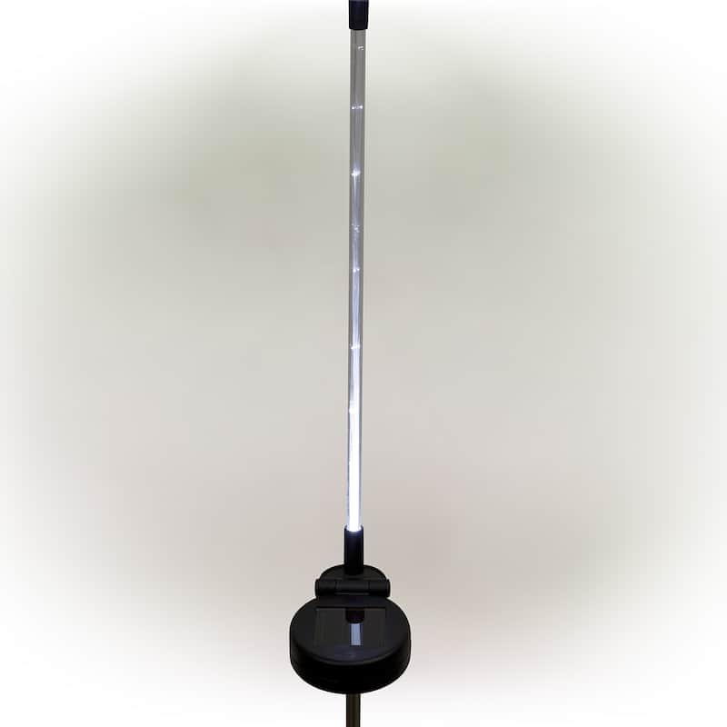 Alpine Corporation 34"H Outdoor Solar Christmas Snowman Fiber Optic Lawn Stakes with LED Lights (Set of 2) - Multi