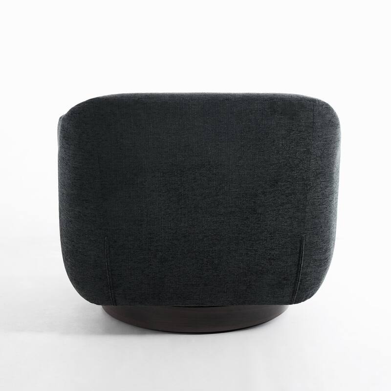 Miles Chenille Scandinavian Swivel Lounge Armchair(Set of 2)