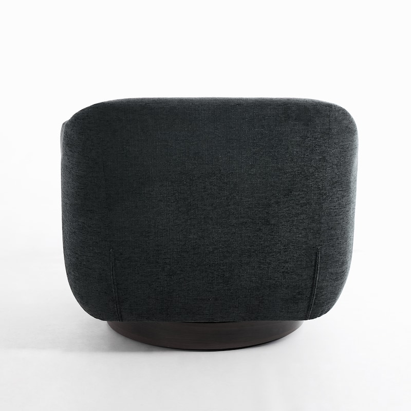 Miles Chenille Scandinavian Swivel Lounge Armchair