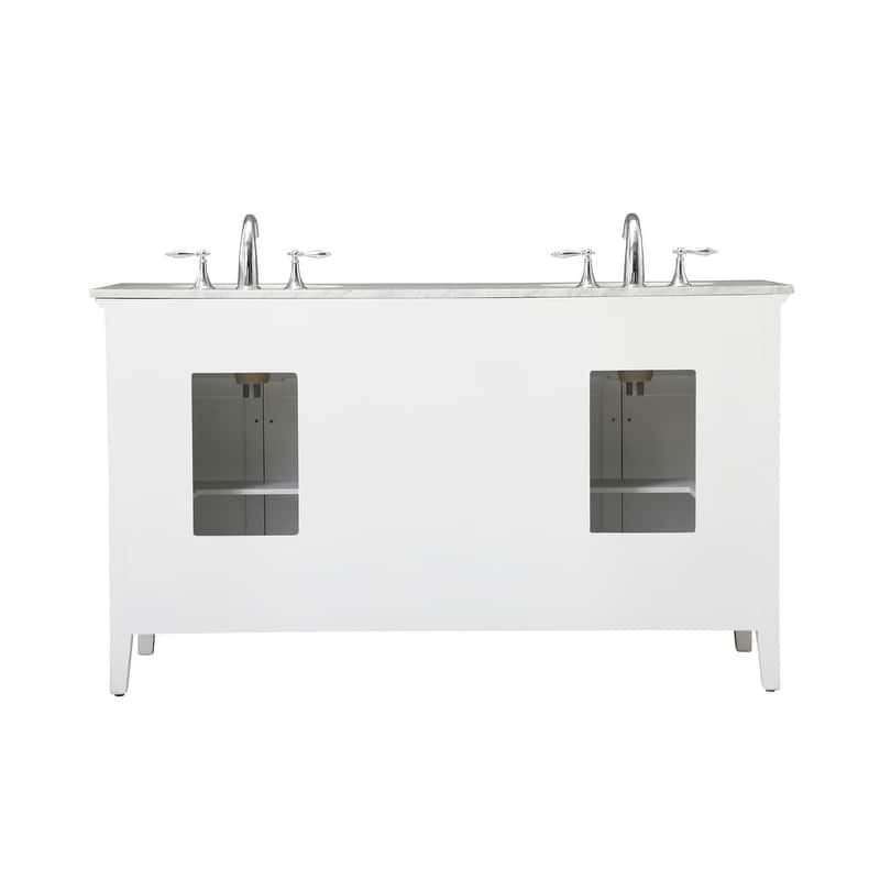 Modern 60" Double Bathroom Vanity Set