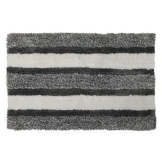Microfibre Striped Bath Mat (Gray) (20 X 32)