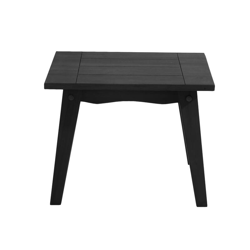 3-Piece Outdoor Patio Wood 2 Set Chairs with Side Table