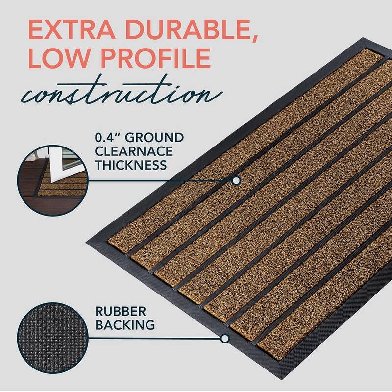 Dirt Trapping Outdoor Welcome Mats - Non-Slip