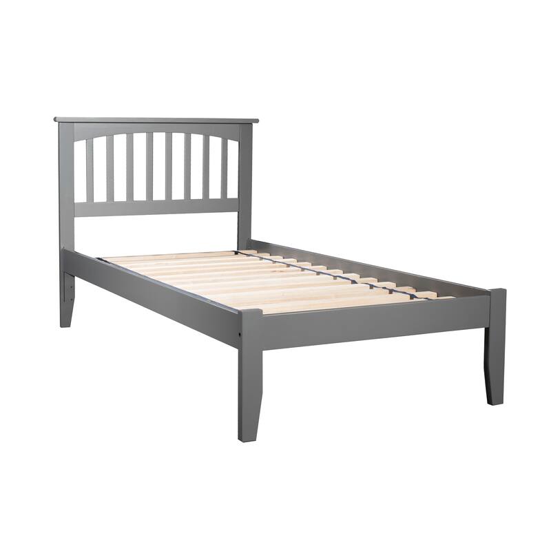 Twin Platform Bed Grey - HomeStock Global Modern Bed Frame with Footboard