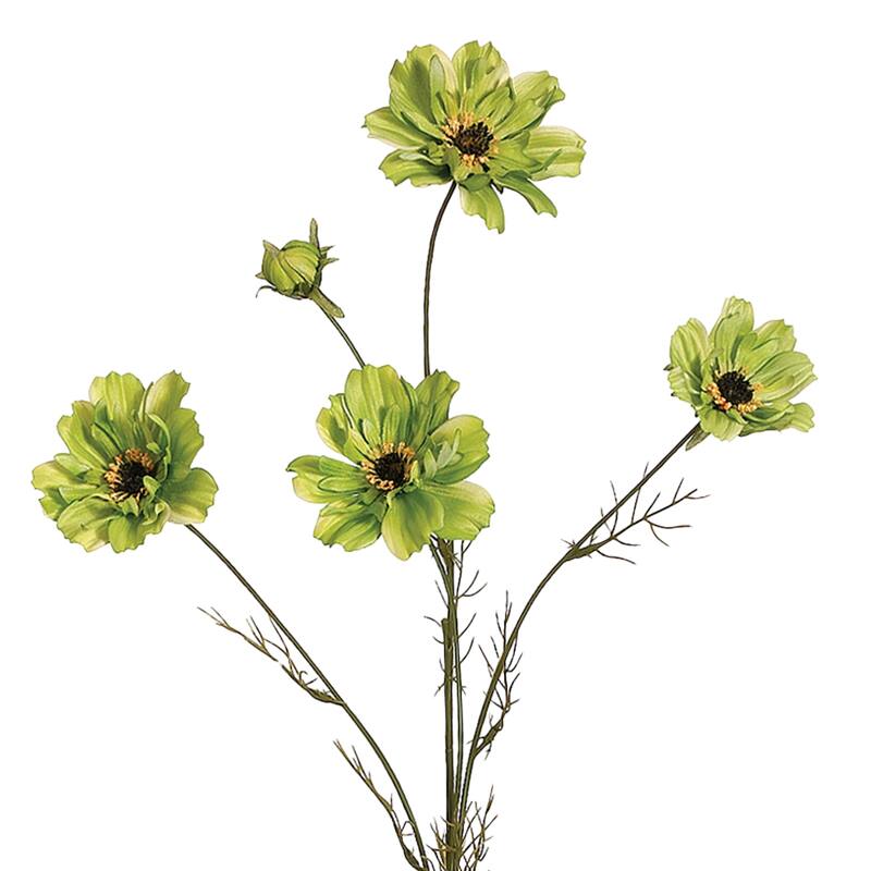 32" Green Cosmos Artificial Decorative Floral Spray