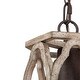 preview thumbnail 6 of 11, Clovy Modern Farmhouse 1-Light Solid Wood Lantern Cylinder Pendant for Kitchen Island - D6"x H 69"