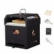 preview thumbnail 1 of 6, 4 in 1 Outdoor Pizza Oven 2 Layer Detachable Grill Oven Multifunctional Pizza Maker with Pizza Stone - 12 inch Black
