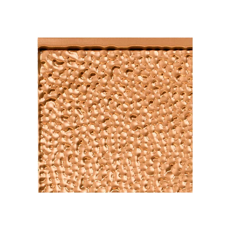 FASÄDE Hammered Decorative Vinyl Backsplash Panel - 6x6 Inch Sample - Polished Copper