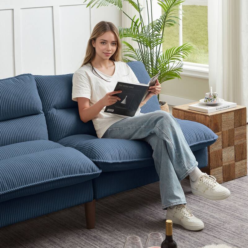 Cordury Armless Futon Sofa Bed