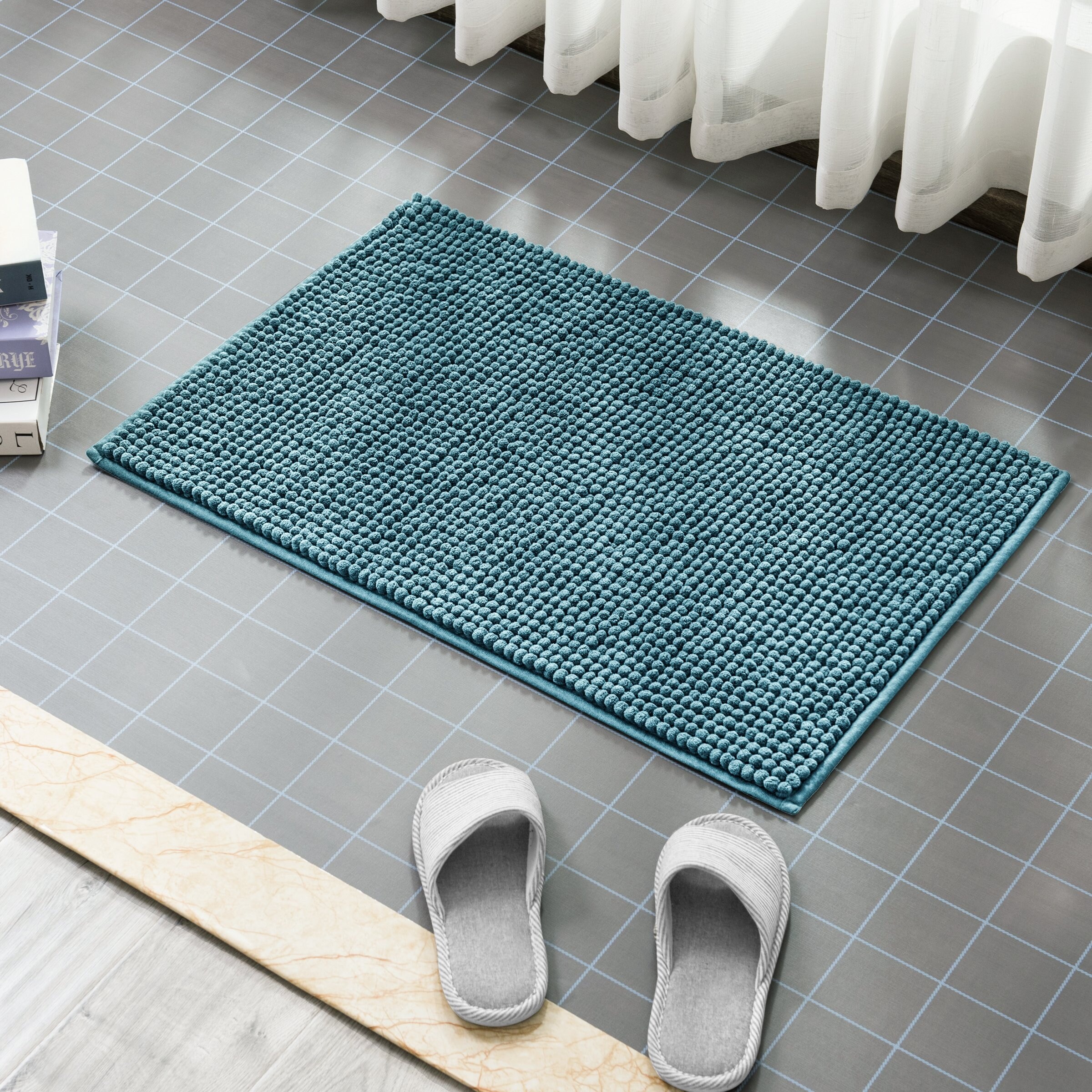 Subrtex Luxury Chenille Bath Rugs Soft Bathroom Mats - On Sale