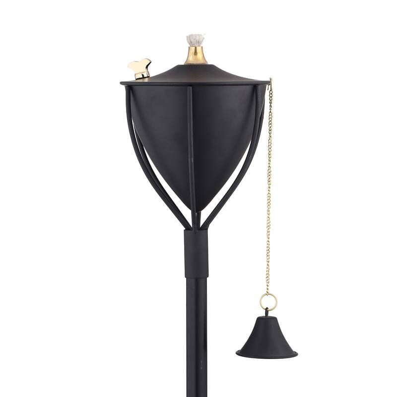 Amsterdam Tiki Torch - Smooth Black - 1 Pack