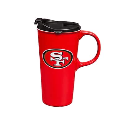 San Francisco 49ers, 17 oz Ceramic Travel Latte Cup w/ Gift Box
