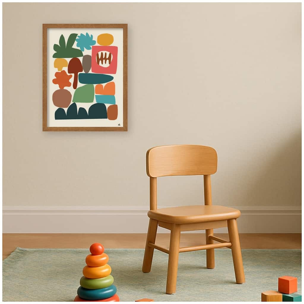 Kate and Laurel Night Chords 2 by Kelly Knaga Framed Mounted Canvas Wall Art Print