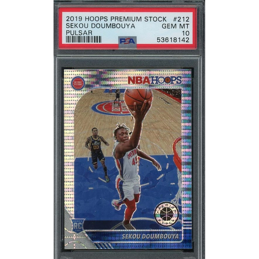 Sekou Doumbouya 2019 Panini Hoops Premium Stock Pulsar Rookie Card #212 PSA 10 - 8'6" x 11'6"