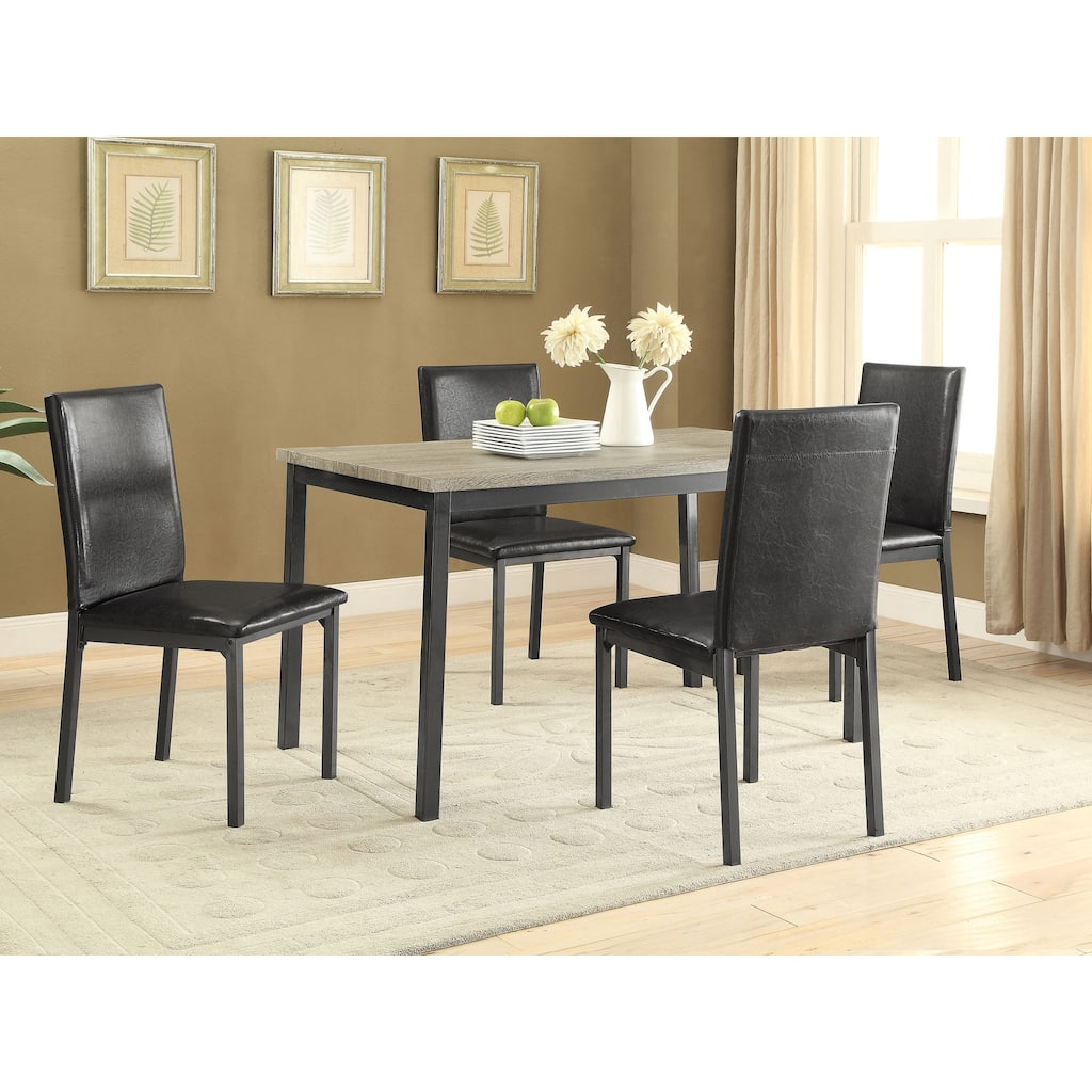 Macy Black 5-piece Dining Set
