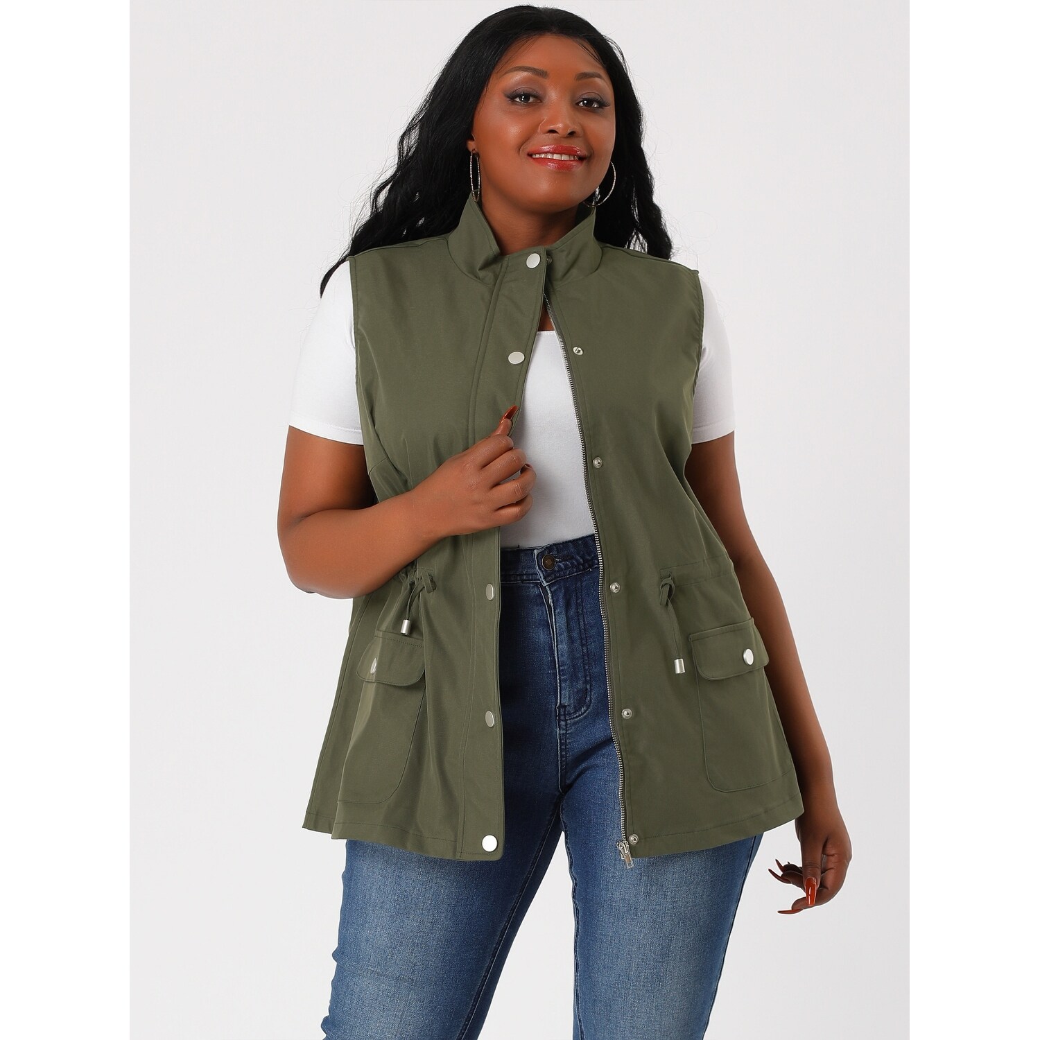 plus size utility jacket