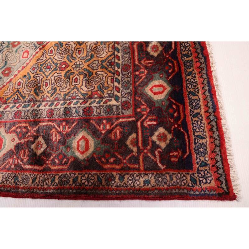 ECARPETGALLERY Hand-knotted Anatolian Vintage Dark Red Wool Rug - 6'9 x 9'5