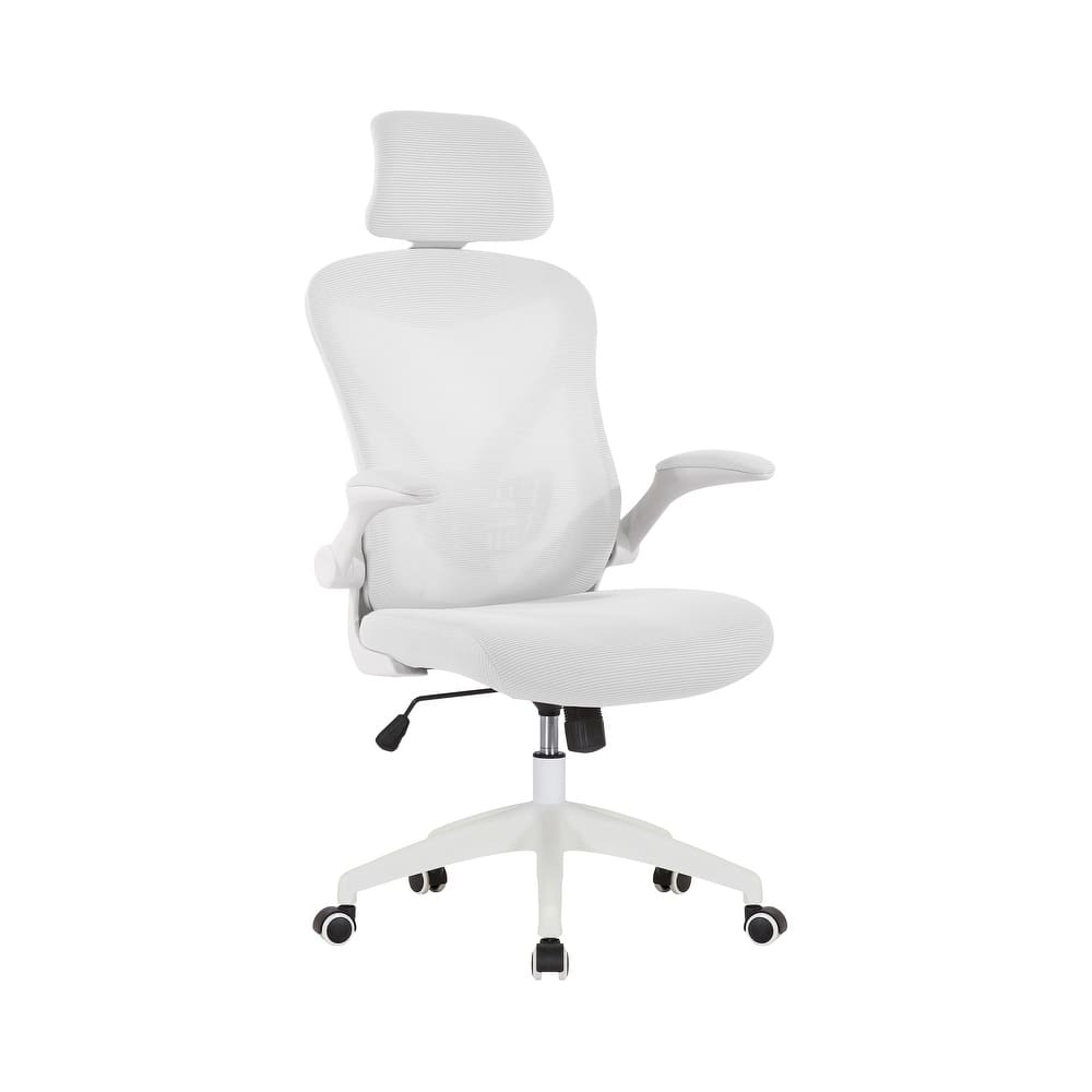 Porthos Home Raif Office Chair, Mesh Back, Central Tilt, Flip-up Armrests