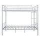 preview thumbnail 6 of 25, Metal Full over Full Bunk Bed Frame with Ladder, Full-length Guardrail for Kids, Teens - Convertible into 2 Separate Full Beds