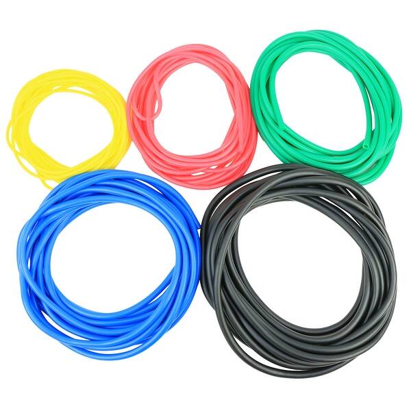 CanDo Exercise Tubing with Cuff Exerciser - 5-piece set (1 each: yellow, red, green, blue, black) CanDo Exercise Tubing with Cuff Exerciser - 5-piece set (1 each: yellow, red, green, blue, black)