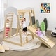 preview thumbnail 15 of 20, Costway Indoor Playground Climbing Gym Kids Wooden 8 in 1 Climber - See Details
