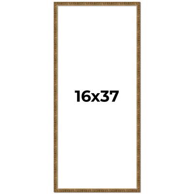 16x37 Frame Gold Picture Frame - Complete Modern Photo Frame Includes
