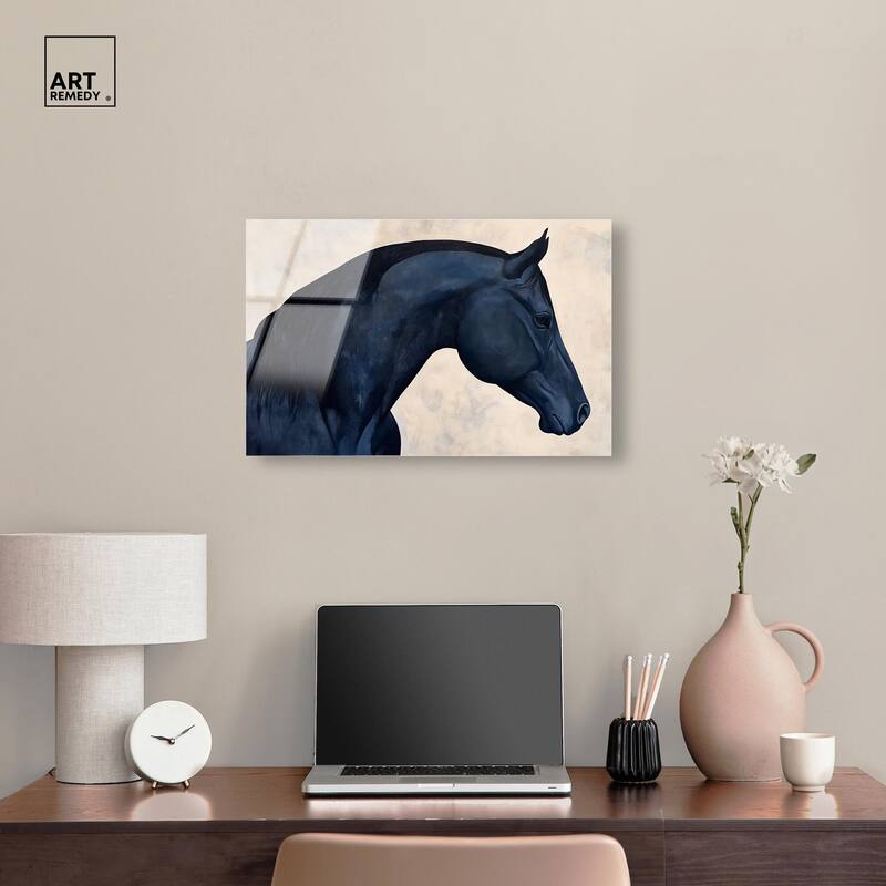 Blue Horse II Acrylic by Art Remedy, Ready to Hang
