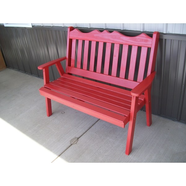 slide 1 of 22, Pine 4' Royal English Garden Bench