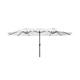 Johnn 15' Double-Sided Outdoor Offset Patio Twin Umbrella