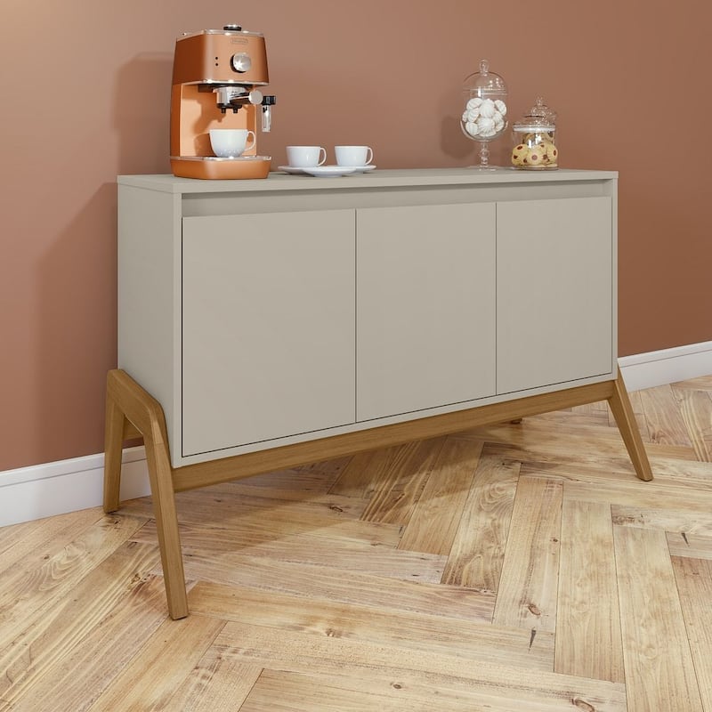 Manhattan Comfort Mid Century Modern Gales 48.50 Sideboard - Greige