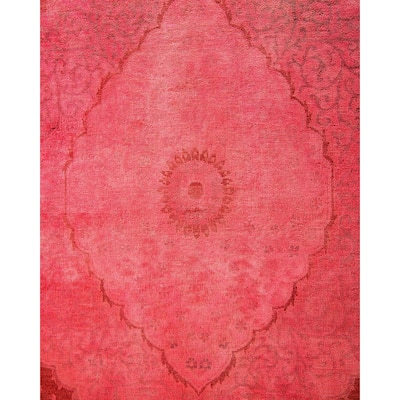 Fine Vibrance, One-of-a-Kind Hand-Knotted Area Rug - Pink, 6' 3" x 9' 3" - 6' 3" x 9' 3"