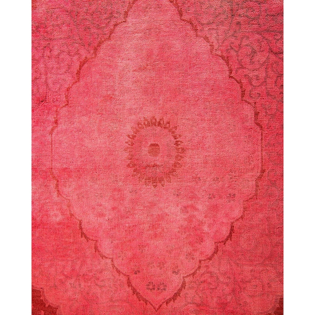 Fine Vibrance, One-of-a-Kind Hand-Knotted Area Rug - Pink, 6' 3" x 9' 3" - 6' 3" x 9' 3"