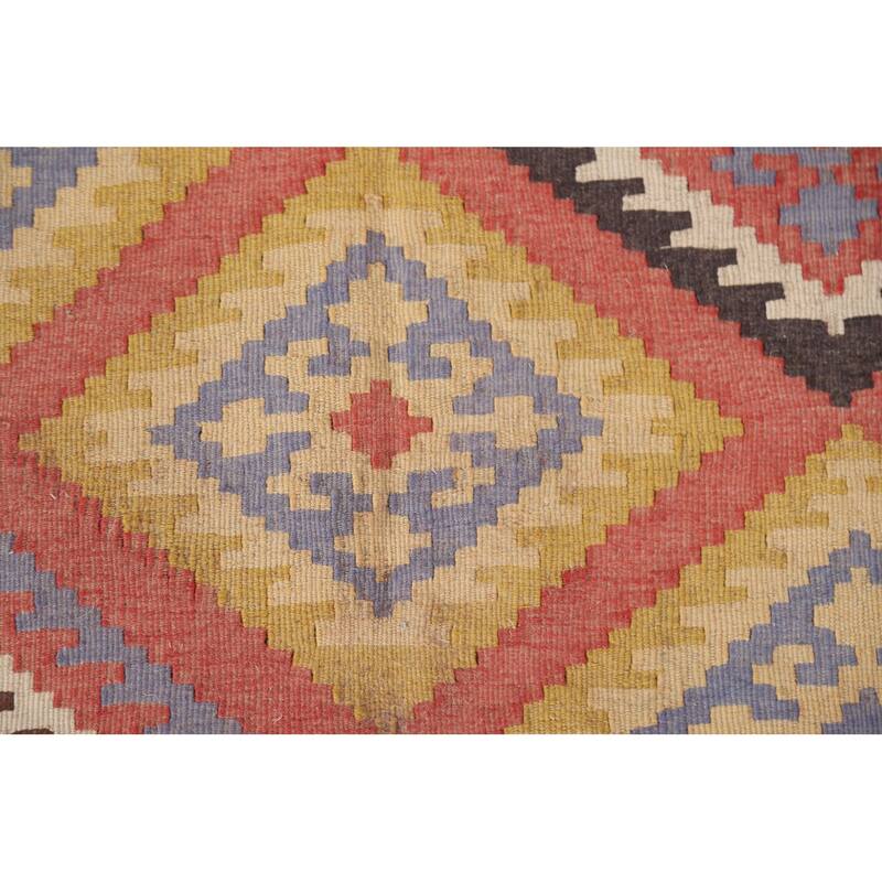 Kilim Qashqai Persian Antique Area Rug Hand-Woven Wool Carpet - 4'7"x 9'1"