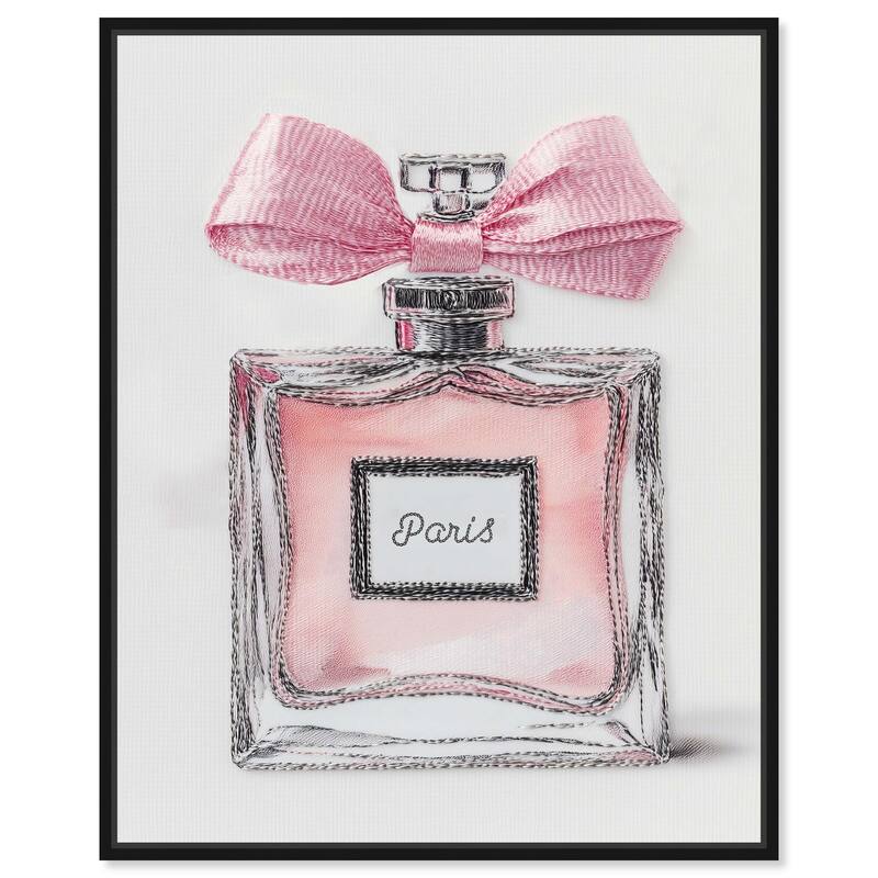 Simple Perfume Bow Canvas by Art Remedy - Black - 16" x 20"