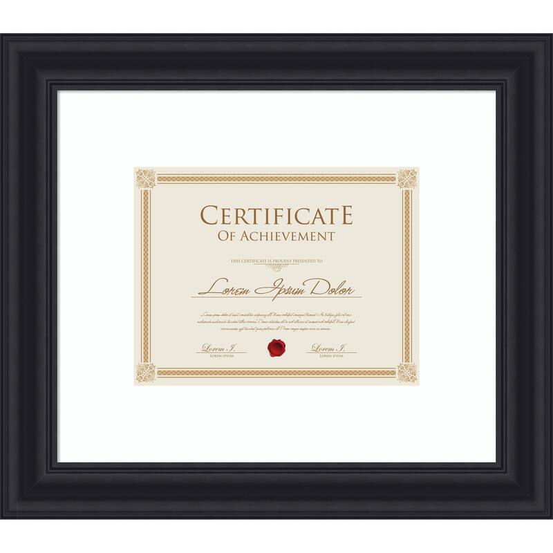 Dalat Picture Frame, Photo Frame - 17x14.5 Matted to 11x9 - Dalat Black