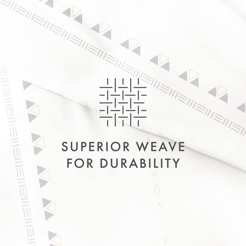 Becky Cameron Natural Geo Lines 3-Piece Duvet Cover Set