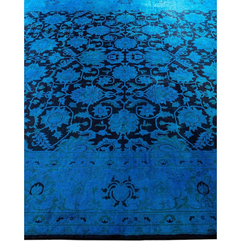 Fine Vibrance One-of-a-Kind Hand-Knotted Area Rug - Blue, 8' 2" x 10' 4" - 8' 2" x 10' 4"