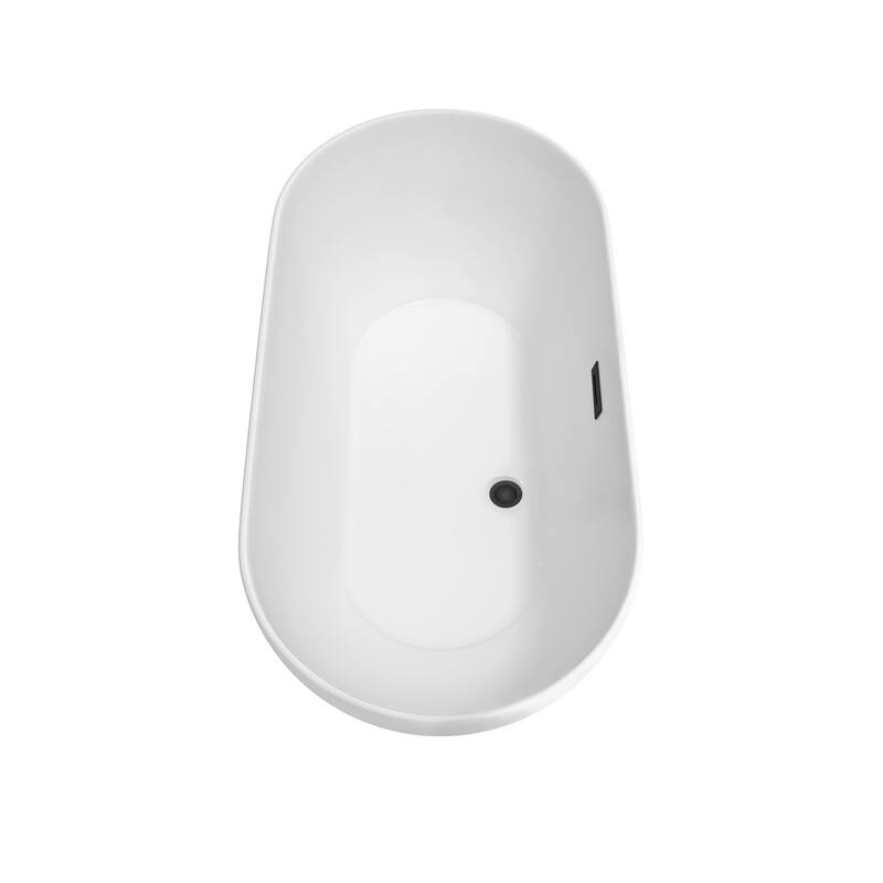 Wyndham Collection Melissa 60" Free Standing Acrylic Soaking Tub with