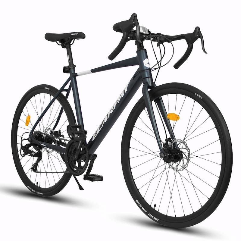 700C x 28 Road Bike - Lightweight Aluminum Frame, Disc Brakes, 16-Speed, Fast Acceleration - Dark Blue