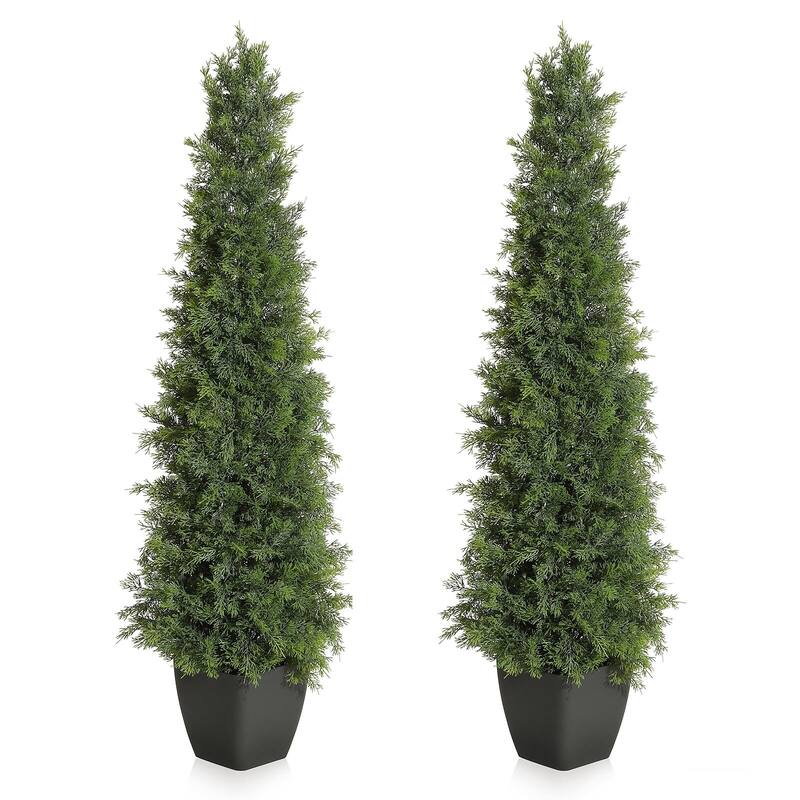 3FT/4FT/5FT Faux Cedar Tree,Set of 2 - 4FT_2pack