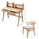 preview thumbnail 15 of 20, Kids Desk and Chair Set with Hutch, Wooden Study Desk for Bedroom
