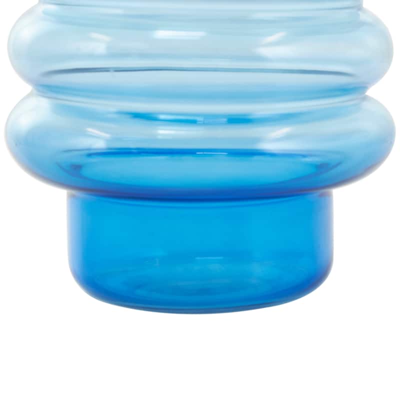 Blue Glass Ombre Bubble Decorative Vase (Set of 2)