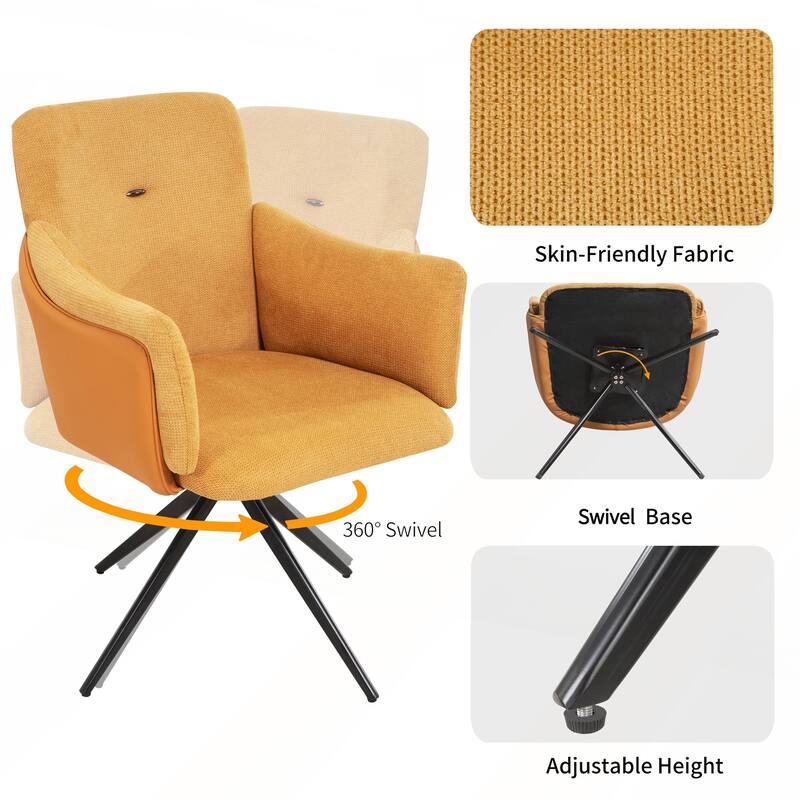 360° Swivel Home Office Desk Chairs Set of 2