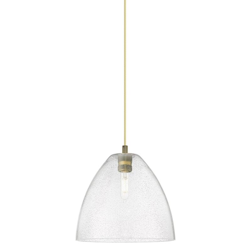 Innovations Lighting 434-1P-11-12 Crown Point Pendant Dome Crown Point - Brushed Brass / Seedy