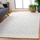 preview thumbnail 3 of 19, SAFAVIEH Handmade Marbella Muyesser Boho Geometric Wool & Viscose Rug 3' x 5' - Blue/Ivory - Rectangle