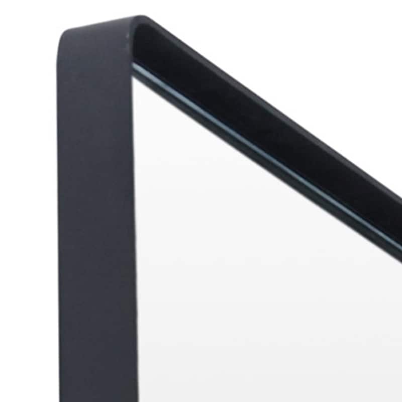 Varaluz Kye Rounded Rectangular Wall Mirror - Black