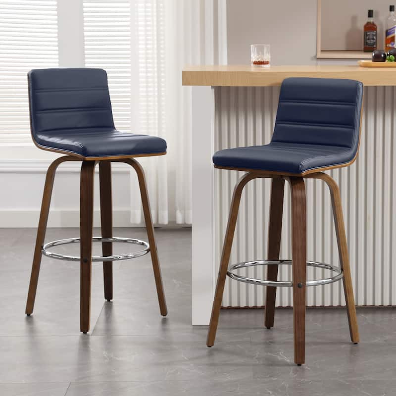 26"/29" Faux Leather Swivel Bar/Counter Stools, Set of 2/3